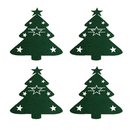 

Shpwfbe Kitchen Gadgets Christmas Decorations 4Pcs New Tree Cutlery Knife And Fork Cover Table Decoration