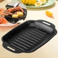 thumbnail image 6 of Fiocias Barbecue Grill Plate Steak Pan Carbon Steel Cookware Black Versatile Rectangular S, 6 of 9
