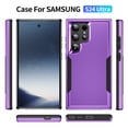 thumbnail image 7 of Dteck for Samsung Galaxy S24 Ultra Case, Full Body Heavy Duty Rugged Shockproof Protective Phone Cover with Tempered Glass Screen Protector and Camera Lens Cover,Purple+Black, 7 of 7