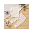 thumbnail image 3 of hirigin Baby Kid Pants Set, Short Sleeve T-shirt with Letters Print Long Pants for Girls Boys, 3 of 9