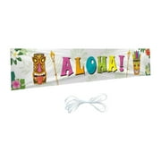 Door Banner Sign Hanging Banners Welcome Sign for Hawaiian Carnival C