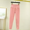thumbnail image 2 of QATAINLAV Women's High Waisted Leggings with Knee Pads Oversized Winter Warm Yoga Pants Stretchy Workout Tight Trousers, Pink, XXXL, 2 of 5