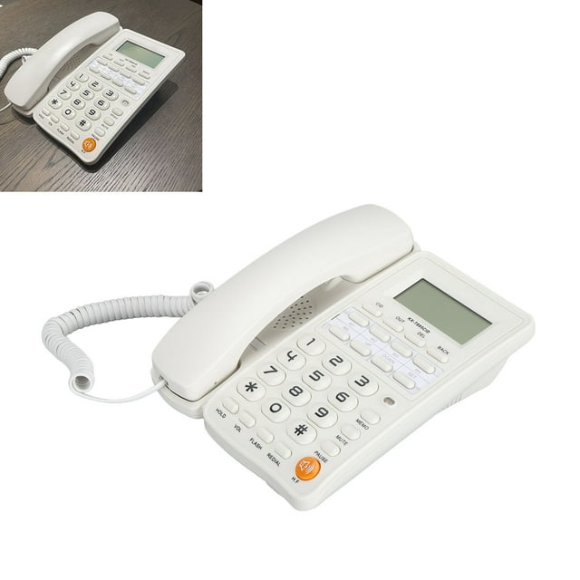 Teléfono Con Cable, Ajuste De Volumen De Ahorro De Energía Ajuste De Tono De Llamada Del Teléfono Fijo Botón Ovalado Grande Para La Oficina Para El Hogar