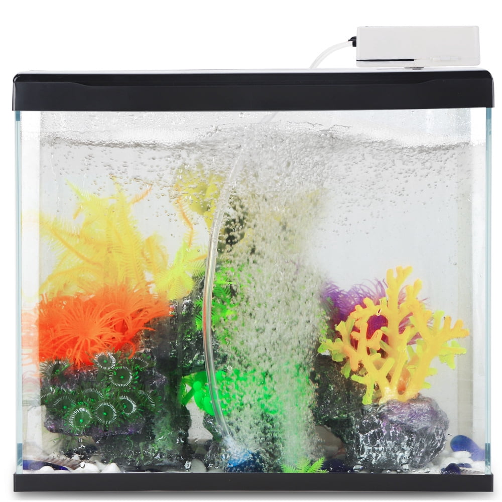 Battery Aquarium Air Pump, Quiet DC-800 Backup Fish Tank Air Bubbler, Portable Power Outage Aerator Emergency Oxygen Diffuser, Keeps Fish Safe & Bait Minnow Shrimp Alive