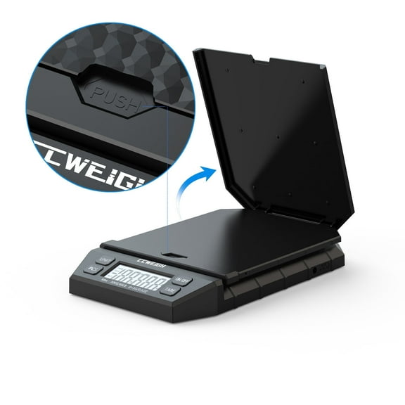 CCWeigh 88lbs Digital Postal Shipping Table Top Scale Portable Parcel Weigh Scale with 0.1 ounce readibility