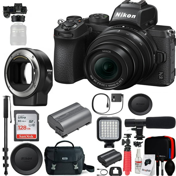 Nikon Z50 Mirrorless Digital Camera with 1650mm Lens w/ FTZ Mount