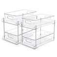 thumbnail image 1 of 2 Paquete de Organizador de Baño Deslizante,Estantes De AcríLico, Organización de Despensa y Almacenamiento Para ClóSet, Encimera, Despensa, Transparente (Transparente-2pack), 1 of 7