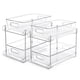 thumbnail image 1 of 2 Paquete de Organizador de Baño Deslizante,Estantes De AcríLico, Organización de Despensa y Almacenamiento Para ClóSet, Encimera, Despensa, Transparente (Transparente-2pack), 1 of 7