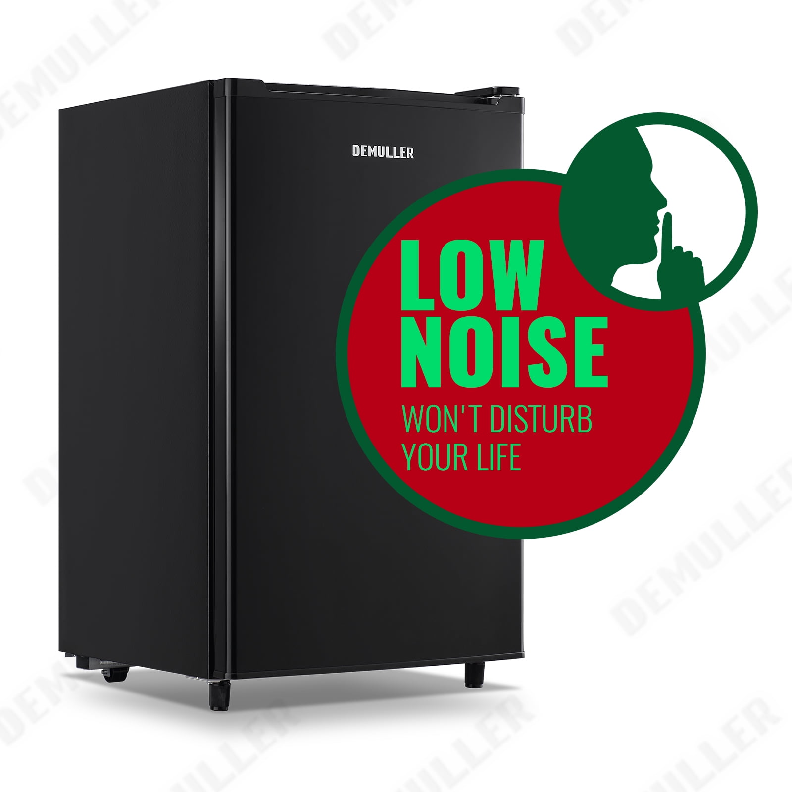 Demuller Upright Freezer 3.2 Cu.ft Freezer 7-speed Temperature Control Fix Shelves Black New