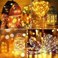 thumbnail image 2 of Guirnaldas de luces solares para exteriores, [paquete de 2] 22 m, 200 luces LED de cadena solares, 8 modos, luces de cadena para árbol de Navidad, luz decorativa para jardín, patio, hogar, C, 2 of 5