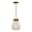 Brushed Gold / Opal Glass, variant on PD59708-BK/SM-Kuzco Lighting-Arcadia - 1 Light Pendant-9.13 Inches Tall and 7.88 Inches Wide-Black Finish-Smoked Glass Color