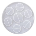 thumbnail image 1 of Yuarrent Molde de bandeja para vasos de vidrio, molde para hacer portavasos de vidrio de silicona blanca, tablero para vasos de vidrio de resina, Artesanía Yuarrent HA016336-00, 1 of 1