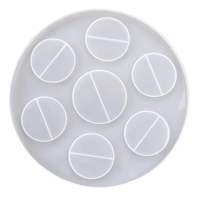 Yuarrent Molde de bandeja para vasos de vidrio, molde para hacer portavasos de vidrio de silicona blanca, tablero para vasos de vidrio de resina, Artesanía Yuarrent HA016336-00