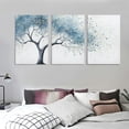 thumbnail image 3 of Nawypu  Gentle Frost Tree Canvas Wall Decor by Artist Ashvin Harrison for Living Room, Bedroom, Bathroom, Kitchen, Office, Bar - Ready to Hang - 12''x16''X3 Panels, 3 of 4
