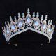 thumbnail image 3 of Zhuge Tiara de boda para novia, diadema de princesa, corona nupcial, joyería para el cabello con diamantes de imitación de cristal, decoración para novia, cumpleaños, graduación, boda (rosa), 3 of 4