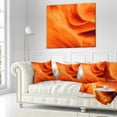 thumbnail image 3 of Designart Orange Upper Antelope Canyon - Landscape Photography Throw Pillow - 18x18, 3 of 5