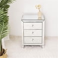 thumbnail image 6 of Better Home Products Mirrored Nightstand 3 Drawers Mirrored Bedside Table, 6 of 10