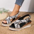 thumbnail image 6 of AXXD Black Work Sandals for Women Office Wedge Gladiators Summer Mothers Day, 6 of 8