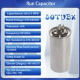 thumbnail image 3 of 60+7.5 MFD 370/440VAC Round Motor Dual Run Capacitor 60+7.5 uF 370V or 440 Volt for AC Air Conditioner Condenser - 60/7.5 uf MFD 440V Straight Cool or Heat Pump - Run AC Motor and Fan, 3 of 6