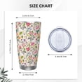 thumbnail image 4 of Goofa Bunny Floral for 20 oz Skinny Tumbler Stainless Steel Coffee Mug Slim Vacuum Insulated Travel Cup Car Cup-Straw Three-piece Set, 4 of 8
