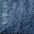 thumbnail image 4 of Bare Home Shaggy Blanket - 90" x 108" - Ultra Soft Fleece - King, Coronet Blue, 4 of 6
