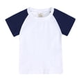thumbnail image 6 of HAOYUNL 3M-13Y Baby Kids' Summer Cotton Outfit Toddler Youth Solid Color Short Sleeved Set for Children, 6 of 7