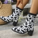 thumbnail image 5 of NECHOLOGY Botas Mujer Adulto Femenino Zapatos Botines de mujer Moda de mujer otoño nuevo tejido elástico media moda tacón grueso calcetines de felpa botas para mujer (White, 7), 5 of 7