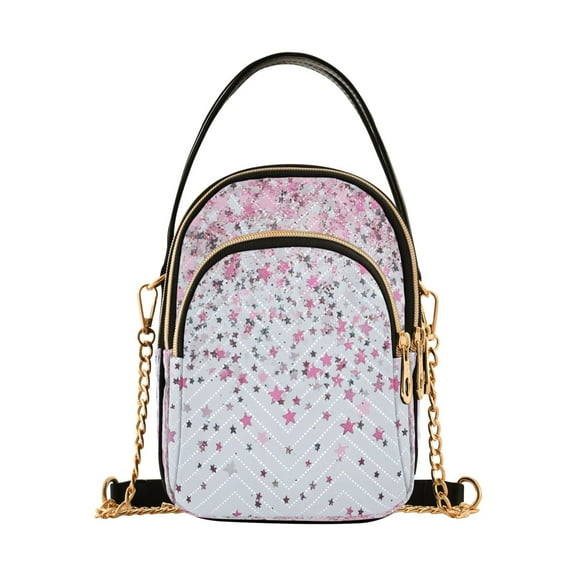 ALAZA Chain Crossbody Bags for Women Stars Falling Shoulder Handbag Phone Purse