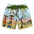 thumbnail image 5 of Goofa African Women Printed Mens Swim Trunks Summer Quick Dry Short Beach Swimwear Bathing Suits-Large, 5 of 9