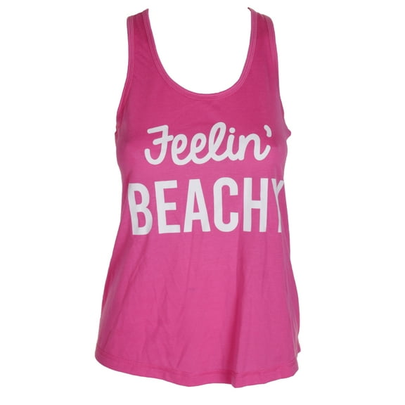 Jenni Pink Keyhole-Back Feelin Beachy Graphic Pajama Tank Top XS