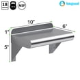 thumbnail image 3 of AmGood 6 in. x 16 in. Stainless Steel Wall Shelf | NSF Certified | Appliance & Equipment Metal Shelving | Kitchen, Restaurant, Garage, Laundry, Utility Room, 3 of 8