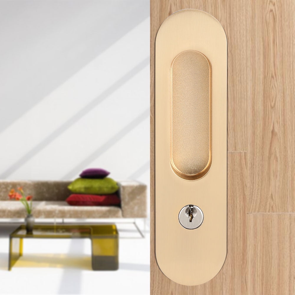 Silver Anti Theft Patio Door Lock Handle With Keys For Barn Wood Furniture Hardware Sliding Door Lock Commercial Door Products Commercial Door Hardware