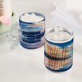 thumbnail image 5 of 4 Pack Train in Blue Sky Qtip Holder Dispenser Clear Plastic Storage Apothecary Jars for Cotton Swabs Balls Pads Floss, 5 of 7