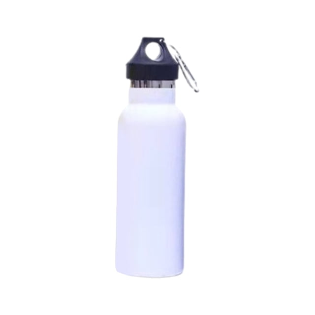 Toystoory Disfrute de sus bebidas favoritas con estilo Taza termo elegante y duradera Botellas de apertura de boca ancha para agua Utensilios de cocina blanco 600ML