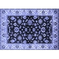 thumbnail image 1 of Ahgly Company Machine Washable Indoor Rectangle Oriental Blue Traditional Area Rugs, 7' x 10', 1 of 4