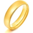 thumbnail image 4 of Anillos de acero inoxidable de 2mm, 4mm y 6mm para mujeres y hombres, cúpula lisa de alto pulido, alianza de boda plateada/dorada/oro rosa, ajuste cómodo, 4 of 5