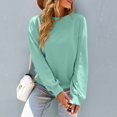 thumbnail image 5 of Lumtrix Womens Oversized Long Sleeve Sweatshirt Casual Crewneck Cute Pullover Tops Lightweight Sweatshirt 2025 Fashion Light Green XL, 5 of 6