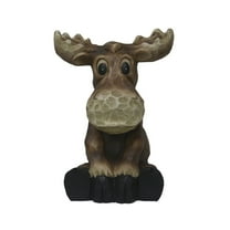 Hi-Line Gift Ltd. Sitting Moose Garden Statue Decor
