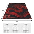 thumbnail image 3 of Balery Red Dragon On Black Manta de Felpa Suave y Acogedora – Cobija de Franela Aterciopelada para Cama, Lavable y Cálida para Sofá, Mascotas, Transpirable-80"x60", 3 of 7