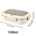 thumbnail image 2 of Large Capacity Microwaveable Stainless Steel Insulated Bento with Soup Bowl Spoon Fork and Carry Bag, 2 of 3