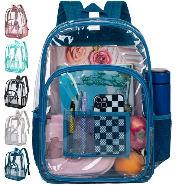 Mochila AGSDON - Mochila transparente para hombre, color azul marino