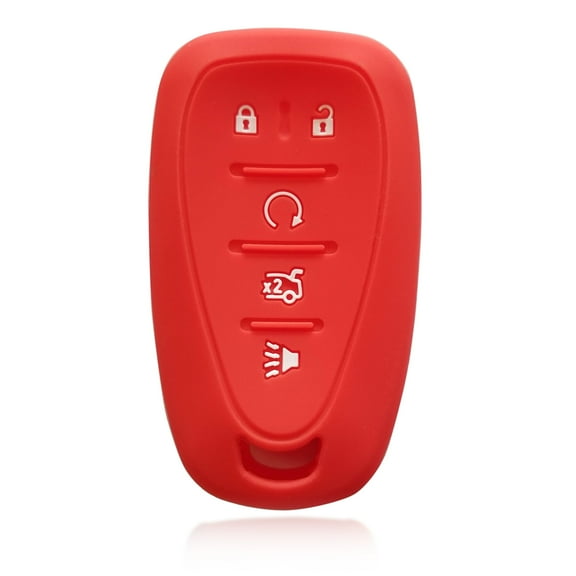 Dobrev 5 Buttons Silicone Case Protector Key Fob Cover Smart Car Remote Holder for Chevrolet 2016 2017 2018 Camaro Cruze Malibu Volt (red)