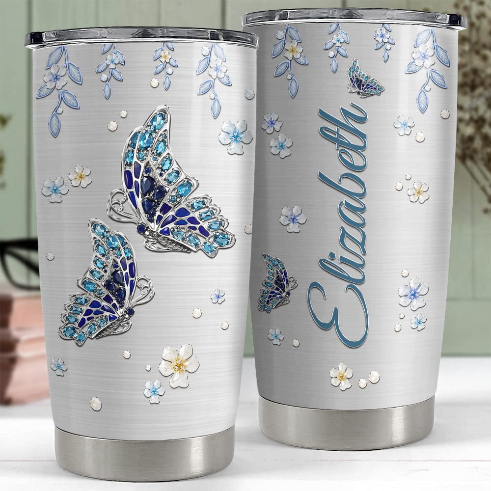 Social Butterfly 24 Oz Starbucks Cup With Lid and Straw, Butterfly Stuff,  Butterfly Cup, Gift, Blue Butterfly, Personalized, Butterfly Gift 