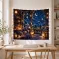 thumbnail image 5 of Magical Balcony Terrace with Night Left Reading Nook, Serene Boho for Boho Decor Lovers, Desert Sunset Wall Art, Mother'S Day Gift, Tapestry Wall Hanging for Bedroom and Dorm, 5 of 7