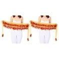 thumbnail image 2 of kurtrusly Firm And Sound Crisp Belly Dance Hip Scarf Designed For All Dancers orange 2Set, 2 of 6