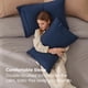 thumbnail image 3 of Juego de fundas de almohada Bedsure Queen de microfibra azul marino, x2, 3 of 7