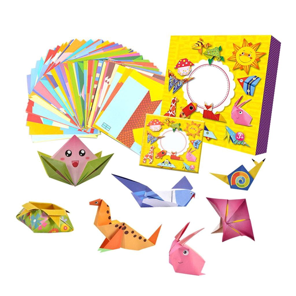 perfk 2xOrigami Kit 54 Pattern 108 Pieces Origami Folding Papers and Origami Book