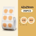 thumbnail image 1 of Papel adhesivo Niimbot B21 B1, transparente, de color blanco, para etiquetas térmicas, rollos de 1 a 5 para impresoras de etiquetas, etiquetas de precio para joyería, B3S, redondo, 42 x 21 mm, 1 of 6