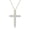 Yellow Gold Plated, variant on 1/2 ct. t.w. Lab Grown Diamond Cluster Cross Pendant Necklace Rose Gold Plated, 18"
