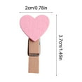thumbnail image 2 of 10 PCS Heart Wooden Clothespins, Pink Mini Clothespins Photo Clips Small Decorative Wood Peg Pin Craft Clips for Wedding Party Hanging Pictures Postcard Display, 2 of 6
